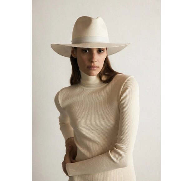 Janessa Leone Accessories - Janessa Leone Aisley Hat Bleach White Straw